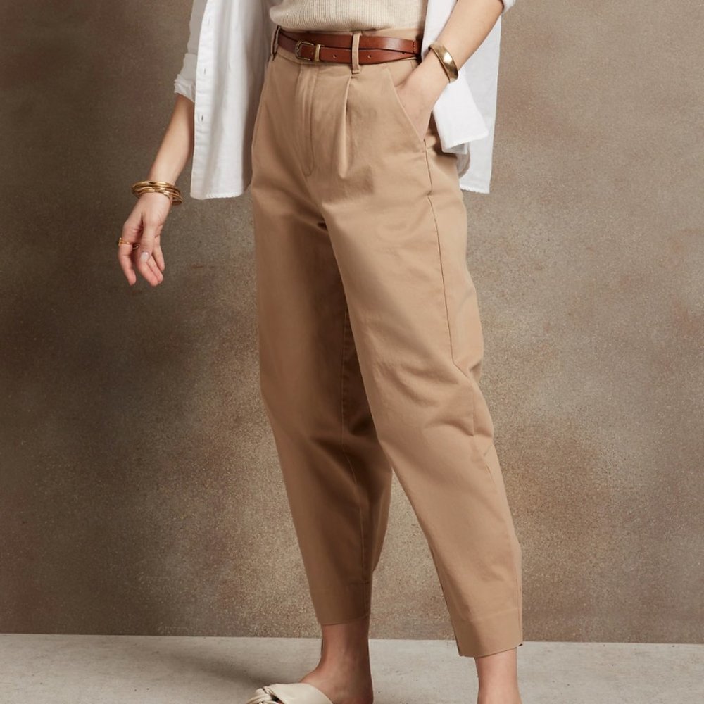 Size 6 High Rise Crop Chino Banana Republic Factory
